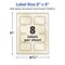Avery Pearlized Ivory Rectangle Scalloped Labels with Sure Feed Technology, Print-to-the-Edge, 2" x 3"